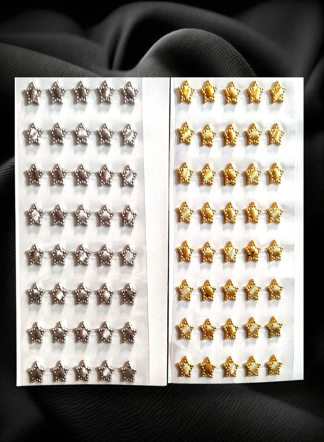 CREATIVE PENCIL Crystal Beads/Metal Pearls Stickers: MultiSize 3D Different Design Self Adhesive Stone Stickers: Vibrant Art and Craft Decorations for DIY Projects (Set of 6, Metal Beads) - Image 3